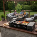 SOMAGIC - Plancha de gas especial hamburguesas 5,6kW